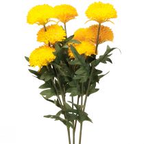 Article Dahlia Fleurs Décoratives Artificielles Fleur Jaune L64cm 3 pcs