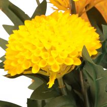 Article Dahlia Fleurs Décoratives Artificielles Fleur Jaune L64cm 3 pcs