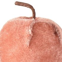 Article Pommes décoratives en tissu velours pomme marron jaune Ø5cm H6cm 12 pcs