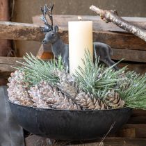 Article Cerf Décoratif Figurine Décorative Renne Décoratif Anthracite H40cm