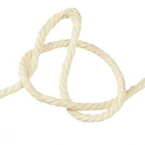 Article Cordon décoratif coton crème Ø2mm bobine en bois de 16m chacune, 2 pièces