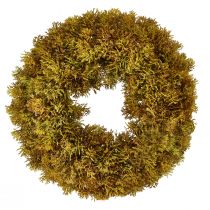 Article Couronne de mousse artificielle décorative avec cintre marron vert Ø30cm