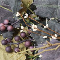 Article Couronne décorative feuilles de vigne et raisins couronne d'automne vignes Ø60cm
