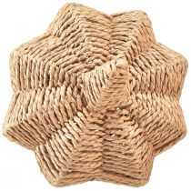 Article Citrouille décorative en raphia naturel rustique décoration d'automne Ø25cm H25cm