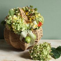 Article Citrouille décorative en raphia naturel rustique décoration d&#39;automne Ø25cm H25cm