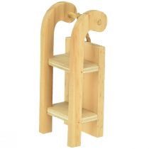 Article Traîneau décoratif en bois à suspendre vert menthe blanc 9,5cm 6pcs