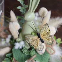 Article Papillons décoratifs sur fil de fer pour décoration de table colorée, 7 cm, lot de 12