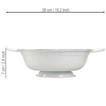 Article Bol décoratif en métal blanc et noir de style vintage, Ø 20,5 cm, lot de 3