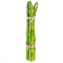 Article Légume Artificiel Vert Asperge Décorative L22cm Ø1,5cm 3pcs