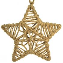 Article Étoile décorative à suspendre étoile de jute naturel Ø18cm 4 pcs
