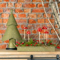 Article Plateau décoratif Noël étoiles vertes 49cm/43cm lot de 2