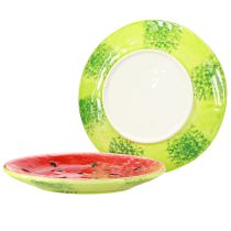 Article Assiette Décorative Assiette en Céramique Pastèque Céramique Ø16cm 2pcs