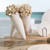 Article Vases décoratifs en forme de cône en céramique beige 14,5 cm x 15 x 21 cm