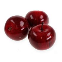 Pommes artificielles rouges, brillantes 6cm 6pcs