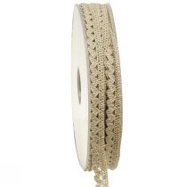 Article Ruban décoratif dentelle au crochet ruban décoratif beige W9mm L20m
