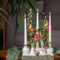 Article Vases décoratifs en céramique sur plateau, objet de décoration polyvalent, 26 cm