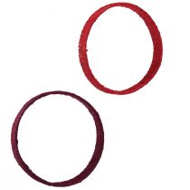 Article Anneaux décoratifs en jute rouge foncé Ø30cm – Lot de 2
