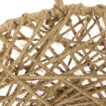 Article Anneaux décoratifs en jute, décoration suspendue naturelle, style bohème, Ø 38 cm, lot de 2, anneaux métalliques, décoration murale, décoration de fenêtre