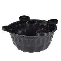 Article Bol décoratif en métal noir – Design Gugelhupf, 26 cm – Photophore élégant pour une ambiance chaleureuse