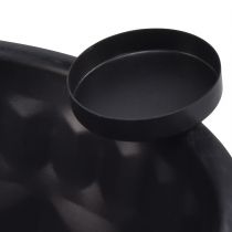 Article Bol décoratif en métal noir – Design Gugelhupf, 26 cm – Photophore élégant pour une ambiance chaleureuse