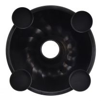 Article Bol décoratif en métal noir – Design Gugelhupf, 26 cm – Photophore élégant pour une ambiance chaleureuse