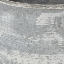 Article Bol décoratif en métal, ovale, gris, L22,5/19,5/16 cm, lot de 3