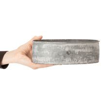 Article Set de 3 Coupelles Ovale en Métal Gris L22,5/19,5/16cm