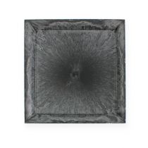 Assiette en plastique 20 x 20 cm carré anthracite 6 p.