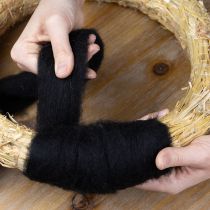 Article Laine feutrée noire 2 m pour décoration et loisirs créatifs