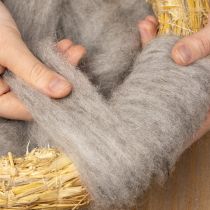Article Laine feutrée décorative gris naturel 2 m pour loisirs créatifs et décorations florales