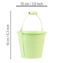 Article Eimer avec anse en métal pastel Ø10cm H8cm - Lot de 10