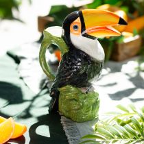 Article Vase décoratif exotique toucan en céramique coloré 20×10×24cm