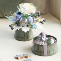 Article Asperges séchées décoratives en plumes bleu clair 55-70 cm 100 g