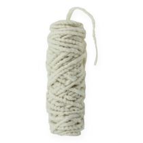 Cordon feutre polaire Mirabell 25m blanc