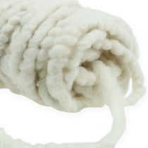 Article Cordon feutre polaire Mirabell 25m blanc