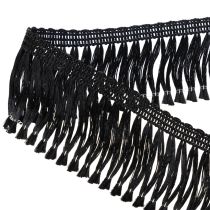 Article Ruban à Franges Décoratif Noir 4 cm - 25 m