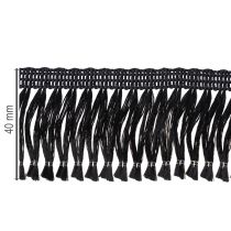 Article Ruban à Franges Décoratif Noir 4 cm - 25 m