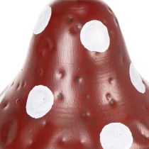 Article Station d'alimentation en métal, motif amanite tue-mouches, suspendue, rouge et blanche, 25,5 cm