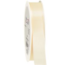 Article Ruban cadeau et ruban décoratif en taffetas crème 25 mm 50 m