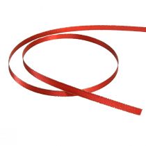 Article Ruban cadeau de Noël en satin rouge doré, largeur 6 mm, longueur 50 m