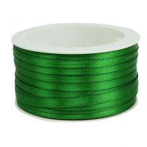 Article Ruban cadeau ruban décoratif ruban satin 6mm 50m vert foncé