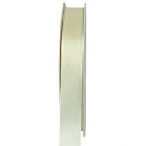 Article Ruban cadeau et décoration ruban taffetas crème 15mm 50m