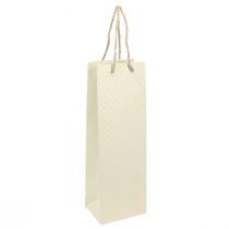 Article Sac cadeau pour bouteilles en papier crème 12×9×36cm 1 pièce