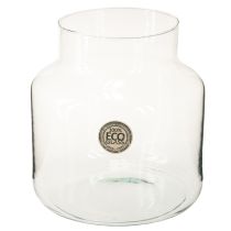Article Vase rond en verre, grand format, 100 % verre recyclé, H20, Ø17 cm