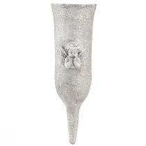 Vase funéraire en polyrésine motif ange à brancher H29cm