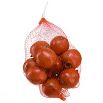 Article Décoration de grenade artificielle présentée dans un filet, d'un réalisme saisissant, rouge-jaune-vert, Ø 5,5 cm, lot de 12 pièces