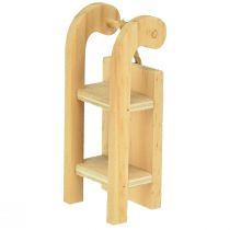 Article Miniature traîneau en bois, rouge-naturel, 4x8,5 cm, lot de 6 - Décoration de Noël