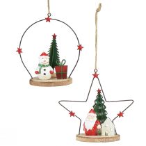 Article Cintre décoratif Père Noël Bonhomme de Neige Etoile H13cm 2pcs