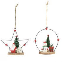 Article Cintre décoratif Père Noël Bonhomme de Neige Etoile H13cm 2pcs