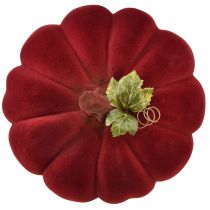 Article Décoration d'automne citrouille floquée rouge bordeaux - décoration citrouille pour une ambiance automnale unique 32cm